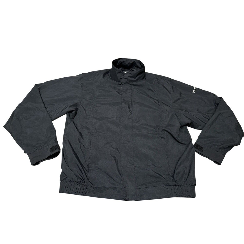 Footjoy Dryjoys Golf Jacket Men's Medium Black Full Zip Windbreaker Vented